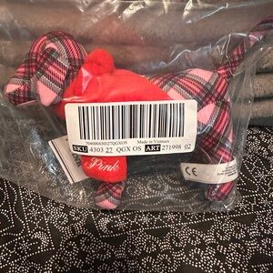 Plaid and Red Victoria secret Pink collectible dog